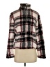 CoffeeShop 100% Polyester Plaid Burgundy Cardigan Size S - photo 1
