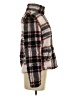 CoffeeShop 100% Polyester Plaid Burgundy Cardigan Size S - photo 4