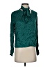 Topshop Teal Long Sleeve Blouse Size 2 - photo 1