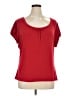 Worthington Red Short Sleeve Blouse Size 1X - photo 1