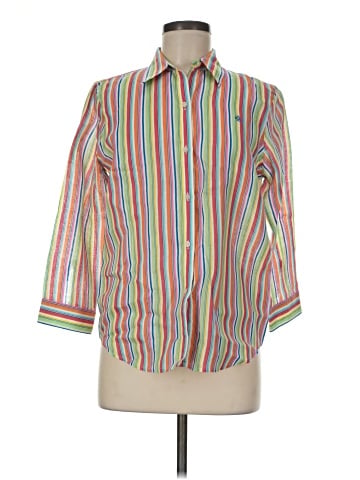 Lauren by Ralph Lauren 3/4 Sleeve Button-Down Shirt (view 1)