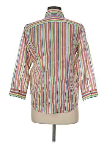 Lauren by Ralph Lauren 3/4 Sleeve Button-Down Shirt (view 2)