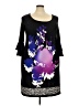 Sandra Darren Graphic Black Cocktail Dress Size 18 - photo 1