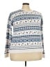 LC Lauren Conrad Print White Pullover Sweater Size XXL - photo 1