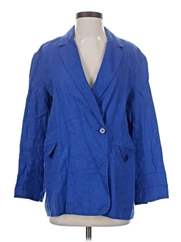 Madewell Double-Breasted Crossover Blazer in 100% Linen (view 1)