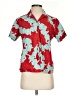 Tori Richard Floral Red Short Sleeve Blouse Size S - photo 1