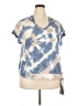 Absolutely Famous Tie-dye Blue Short Sleeve Blouse Size 2X - photo 1