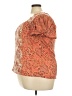 Absolutely Famous 100% Polyester Orange Short Sleeve Blouse Size 2X - photo 5