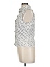 Etcetera Stripes Silver Sleeveless Button-Down Shirt Size 10 - photo 5