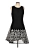 DKNY 100% Polyester Graphic Black Cocktail Dress Size L (estimated) - photo 1