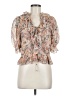 Ulla Johnson Pink Short Sleeve Silk Top Size 8 - photo 1