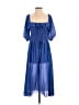 Franco 100% Polyester Blue Casual Dress Size S - photo 1