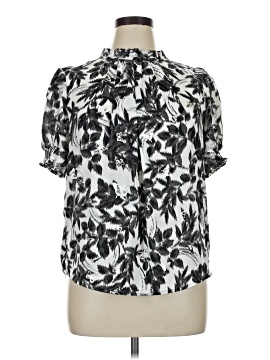Como Black Short Sleeve Blouse
