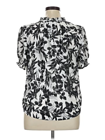 Como Black Short Sleeve Blouse (view 2)