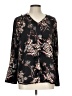 Roz & Ali 100% Polyester Floral Black 3/4 Sleeve Blouse Size L - photo 1