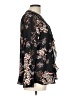 Roz & Ali 100% Polyester Floral Black 3/4 Sleeve Blouse Size L - photo 4