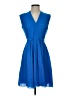 Rebecca Taylor 100% Polyester Solid Blue Cocktail Dress Size 4 - photo 1