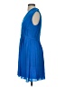 Rebecca Taylor 100% Polyester Solid Blue Cocktail Dress Size 4 - photo 5