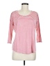 Freebird Red Pink 3/4 Sleeve Top Size M - photo 1