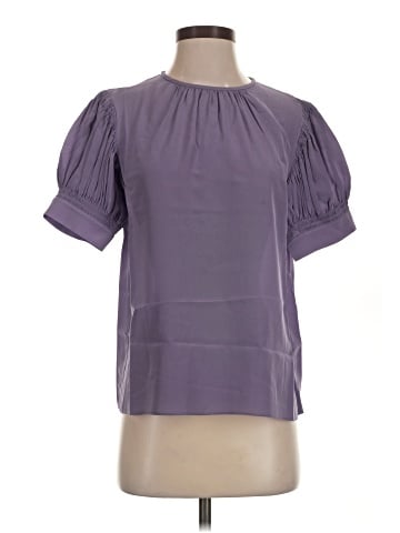 Rebecca Taylor Short Sleeve Silk Top (view 1)