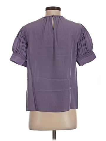 Rebecca Taylor Short Sleeve Silk Top (view 2)