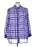 Roaman's 100% Polyester Purple 3/4 Sleeve Blouse Size 28W - photo 1