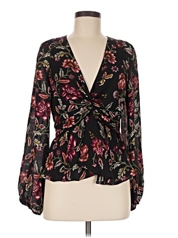 A.L.C. Long Sleeve Silk Top (view 1)