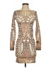 Arden B. Graphic Tan Cocktail Dress Size S - photo 1