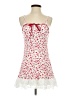 Hot Topic 100% Rayon Hearts White Casual Dress Size XS - photo 1