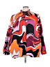 ELOQUII Print Orange Long Sleeve Blouse Size 32 - photo 1