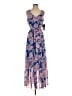 Nine West Floral Blue Cocktail Dress Size 2 - photo 1