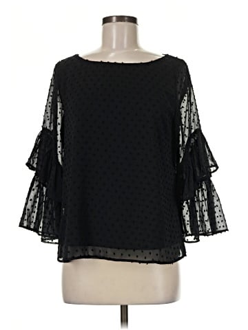 Kaari Blue 3/4 Sleeve Blouse (view 1)