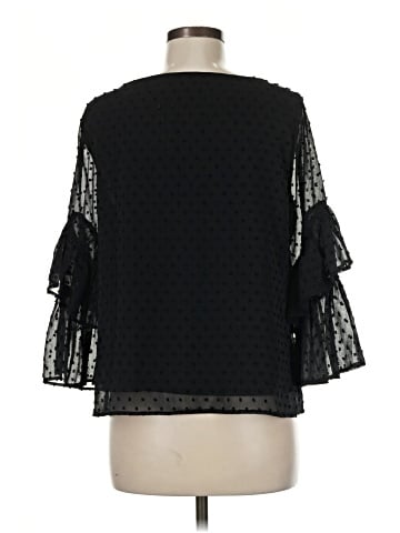 Kaari Blue 3/4 Sleeve Blouse (view 2)