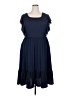 Keluummi 100% Polyester Solid Blue Casual Dress Size 20 - photo 1