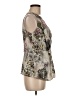 St. John Tan Sleeveless Silk Top Size 8 - photo 4