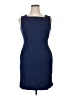 Lands' End Solid Blue Cocktail Dress Size 14 (petite) - photo 1