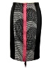 Bisou Bisou Graphic Black Formal Skirt Size L - photo 2