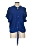 Olivaceous 100% Rayon Blue Short Sleeve Blouse Size L - photo 1