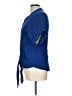 Olivaceous 100% Rayon Blue Short Sleeve Blouse Size L - photo 5
