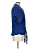 Olivaceous 100% Rayon Blue Short Sleeve Blouse Size L - photo 4