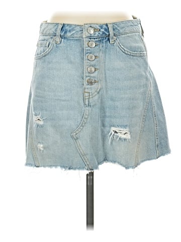 We the Free Denim Skirt (view 1)