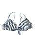 Xhilaration Stripes Blue Swimsuit Top Size L - photo 1