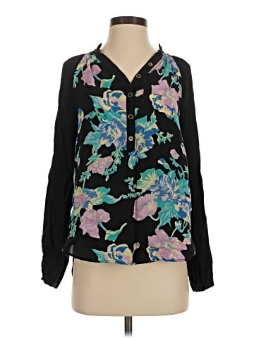 Yumi Kim Long Sleeve Silk Top (view 1)