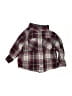 pd&c 100% Cotton Plaid Burgundy Long Sleeve Button-Down Shirt Size 2T - photo 1
