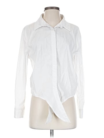 Aqua Long Sleeve Blouse (view 1)