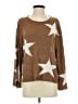 Promesa U.S.A. 100% Acrylic Stars Brown Pullover Sweater Size S - photo 1