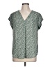 Fun2Fun 100% Polyester Green Short Sleeve Blouse Size L - photo 1