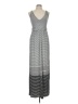 Max Studio Stripes Gray Casual Dress Size L - photo 1