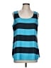 Ann Taylor LOFT 100% Polyester Blue Sleeveless Top Size L - photo 1