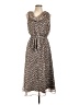 MSK 100% Polyester Polka Dots Brown Casual Dress Size 12 - photo 1